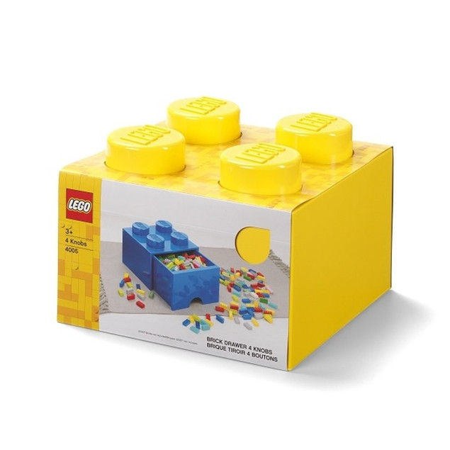 LEGO Pojemnik Szuflada Brick Drawer 4 Żółty na Klocki 25x25cm