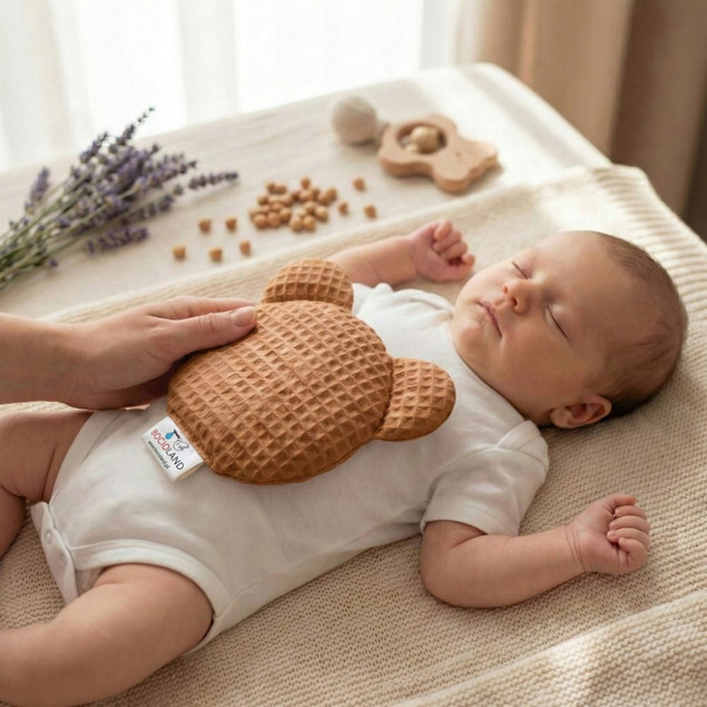 BOCIOLAND Termofor z PESTEK WIŚNI Medyczny Antyalergiczny Na Ból BRĄZ 180g