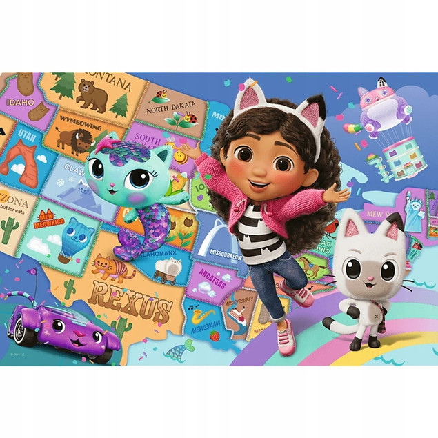 Trefl Puzzle 100 el. Koci Domek Gabi: Przyjaźń w Kocim Domku 16515 dla dzieci 5+