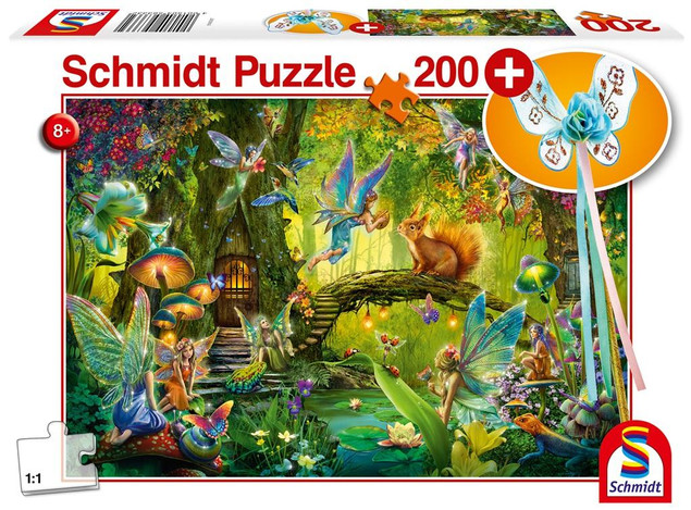 Puzzle Schmidt Spiele 200 el. Leśne Wróżki + Magiczna Różdżka G3