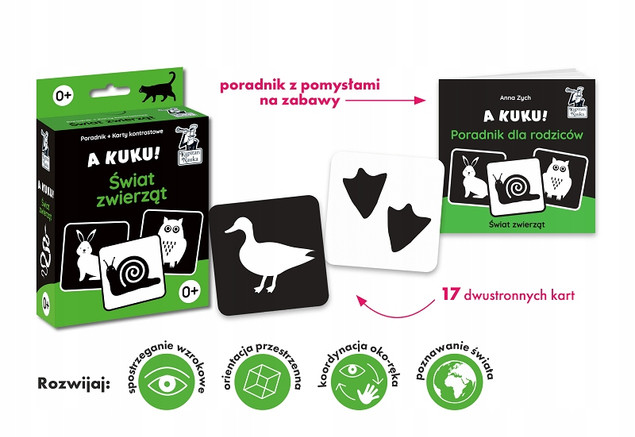 Karty kontrastowe zwierzęta – Kapitan Nauka | A Kuku