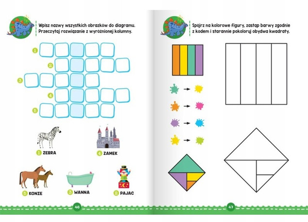 Łamigłówki i krzyżówki. Pomysłowe zadania dla przedszkolaków
