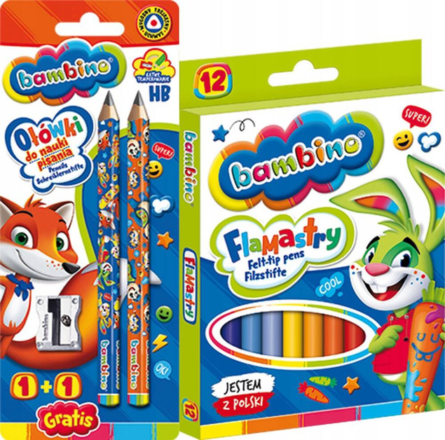 Bambino Wyprawka Szkolna Duży Zestaw Do Szkoły 21 Elementów