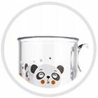 Kubek antypoślizgowy z uchem Panda Canpol 170ml 12m+