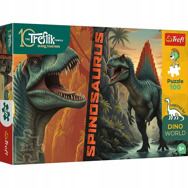Puzzle Trefl 100 elementów Spinosaurus dinozaur dla dzieci