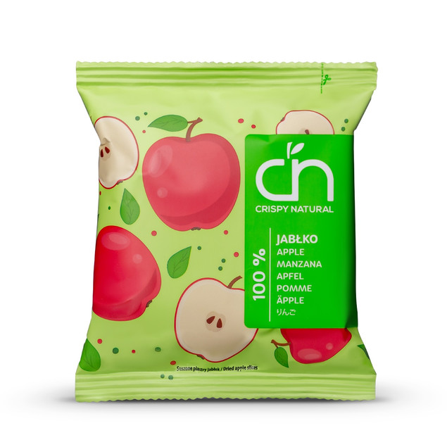 Chipsy jabłkowe 18 g bez cukru – Crispy Natural