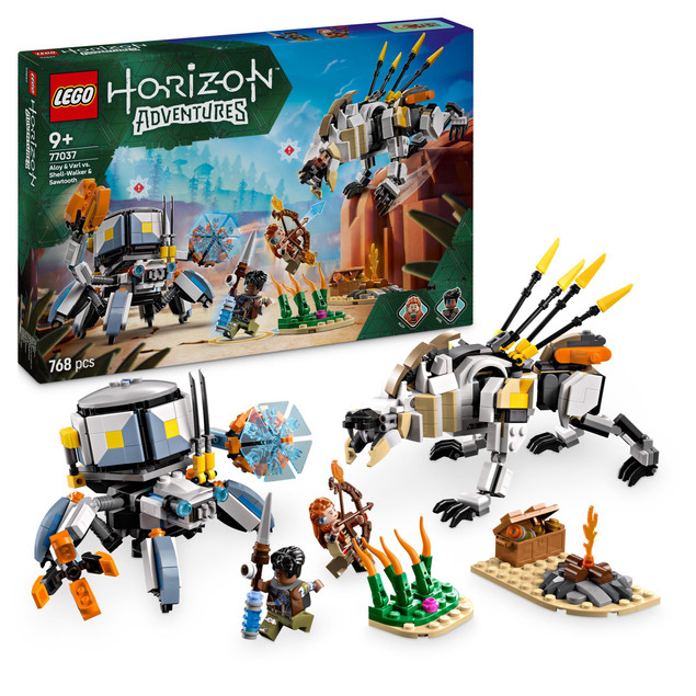 LEGO Horizon Adventures 77037 Aloy i Varl kontra Shell-Walker (Krabołaz) i Piłoząb Zestaw
