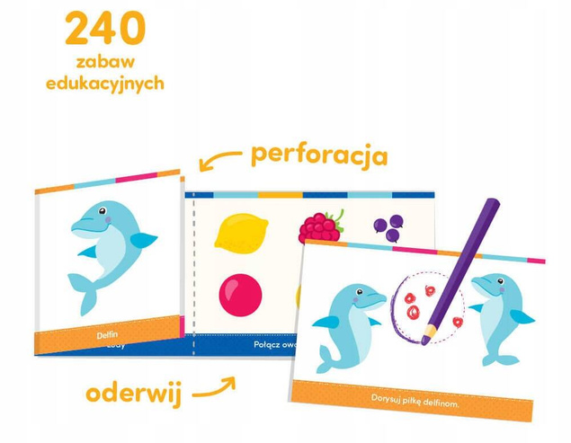 Książeczka Edukacyjna Dla Dzieci Zabawy Logiczne 240+ Zadań 3-5+ CzuCzu