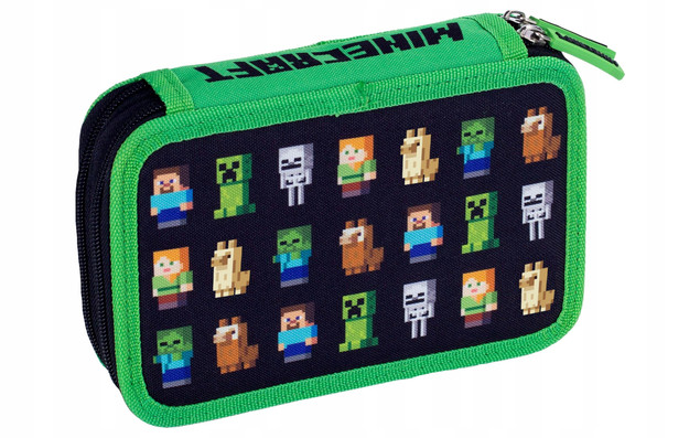 Piórnik poj. bez wyp. 2 klapki Minecraft ASTRA