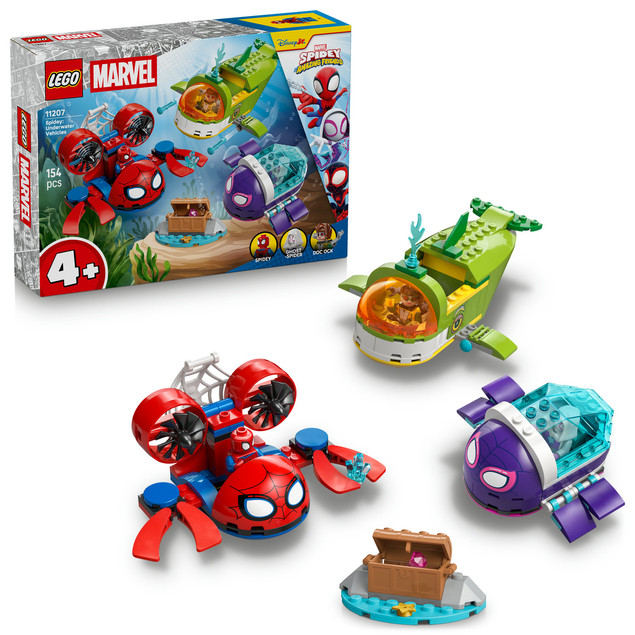 LEGO Marvel 11207 Spidey: Podwodne pojazdy – 154 elementy, 4+