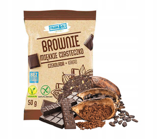 FRANK&OLI Ciasteczko Miękkie Brownie CZEKOLADA KAKAO Bez Cukru 50g