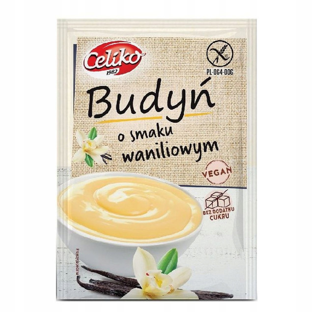 CELIKO Budyń waniliowy bez cukru bezglutenowy VEGAN 40g