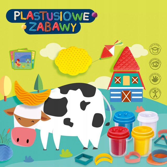 Plastusiowe Zabawy Kreatywna Masa Plastyczna - Geometryczne Kształty Zestaw