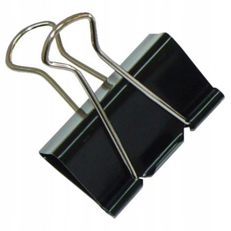 Klipsy biurowe Schemat 41mm 12 sztuk, metalowe, czarne