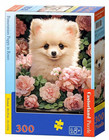 Puzzle 300 Układanka PIESEK Pomeranian Szczeniak RÓŻE Zwierzęta 8+ Castor
