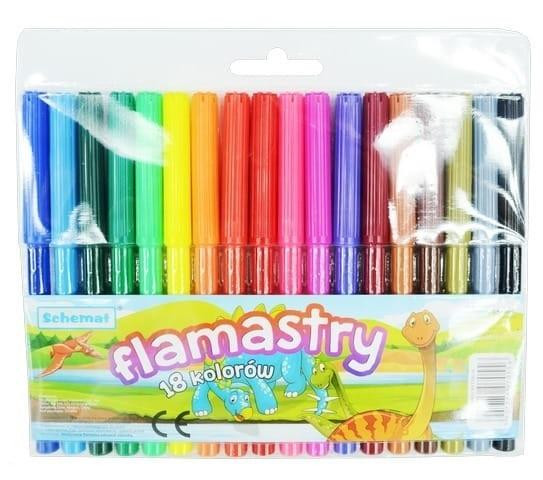 Flamastry Schemat 18 szt.