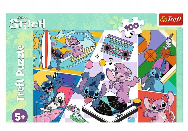 Puzzle 100 Układanka Disney LILO I STITCH Bajka Kosmita Stworek 5+ Trefl