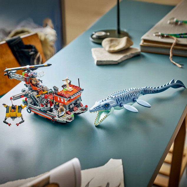 LEGO Jurassic World 77983 Atak Mosazaura na Łódź – Zestaw Dinozaur Akcja