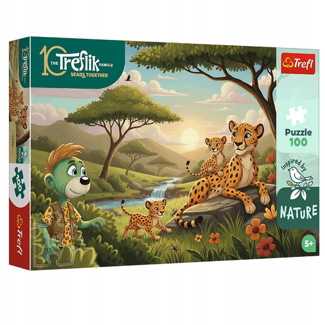 Puzzle Trefl 100 elementów GEPARDY INSPIRED BY NATURE