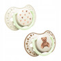 Smoczek Silikonowy Dynamiczny LOVI 0-6m 2 szt. MIŚ Teddy Love Świecący