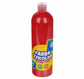 Farba Szkolna Plakatowa Czerwona 500ml W Butelce 3+ Astra