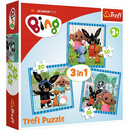 Puzzle 3w1 Układanka BING Zabawy Z Przyjaciółmi Królik Bajka 3+ Trefl 34851
