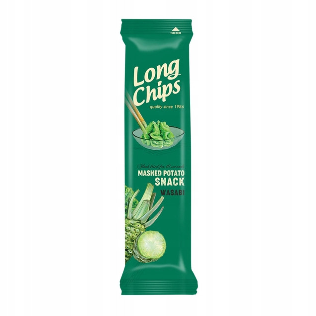 LONG CHIPS Chipsy Ziemniaczane o Smaku WASABI 75 g