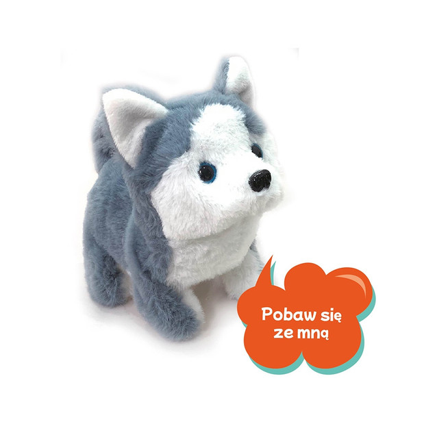 ASKATO Piesek Interaktywny Husky Twój Pupilek Szczeka Rusza się z Akcesoriami