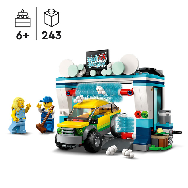 LEGO City 60362 Myjnia Samochodowa 243 Elementy 6+