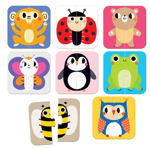 Puzzle Układam połówki Zwierzęta Bright Junior Media