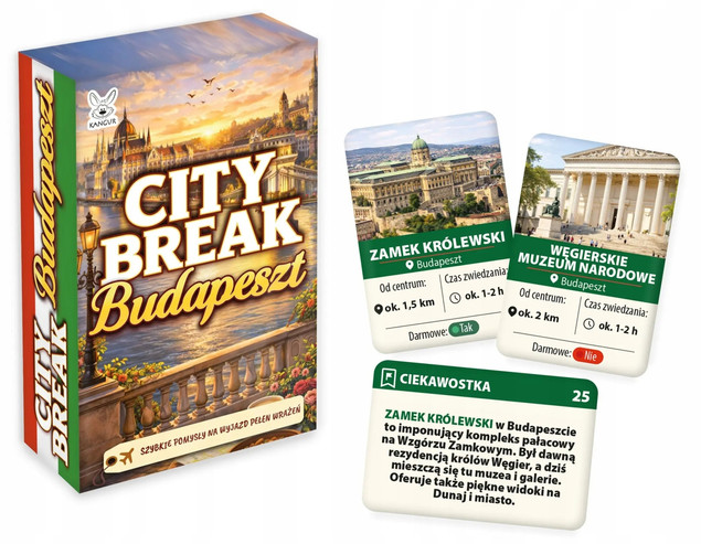 Gra planszowa City Break. Mini przewodnik. Budapeszt Adar