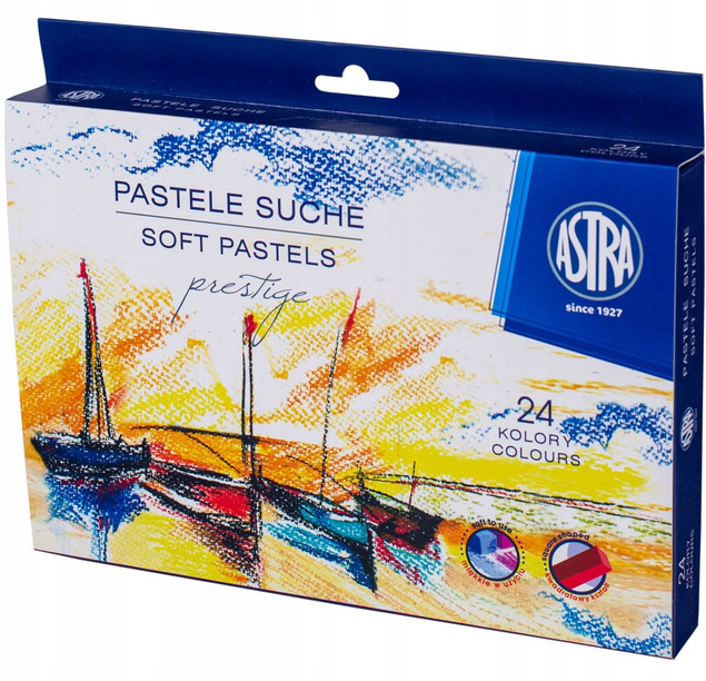 Pastele Suche Kredki PASTELOWE Astra Prestige 24 Kolory (453345)