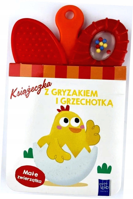 Książeczka z gryzakiem i grzechotką. Zwierzątka