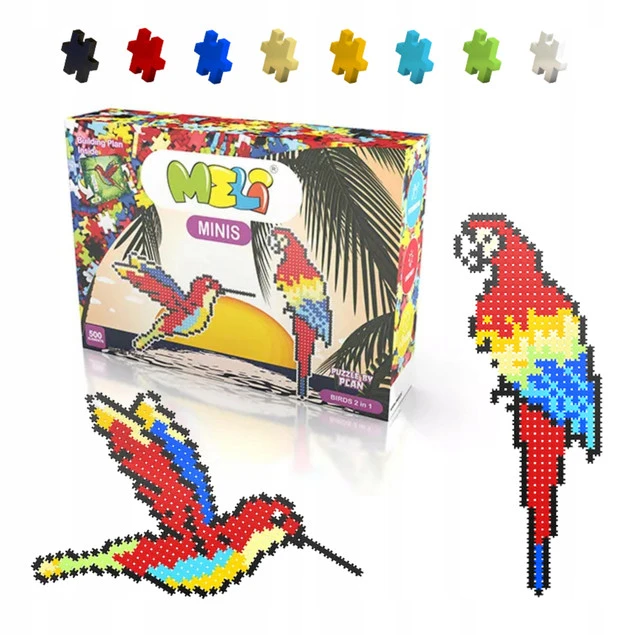 Meli Minis Birds 500 elementów polskie klocki dla dzieci 3+