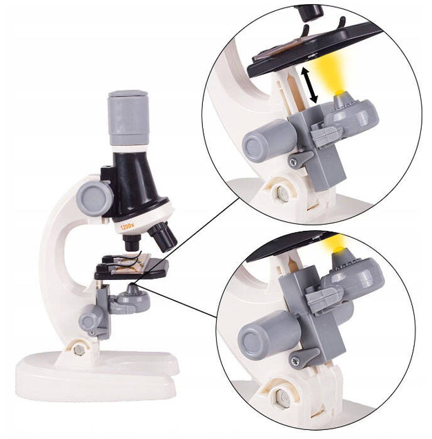 Mikroskop Naukowy Dla Dziecka Szkolny Zestaw 1200x Prezent Edukacyjny 8+