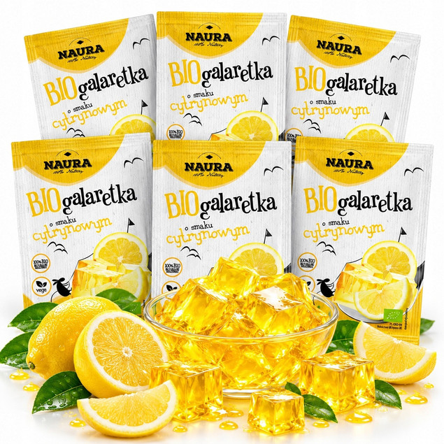 BIO Galaretka o smaku cytrynowym Naura 38 g x6
