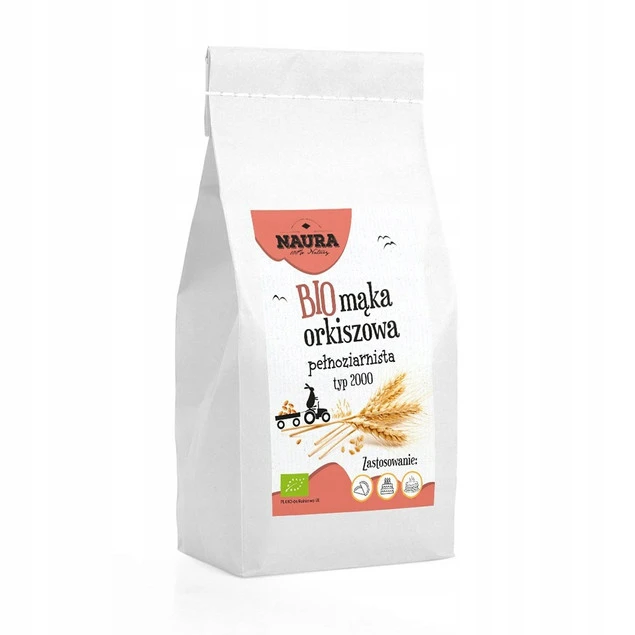Mąka Orkiszowa Pełnoziarnista Typ 2000 BIO 1 kg