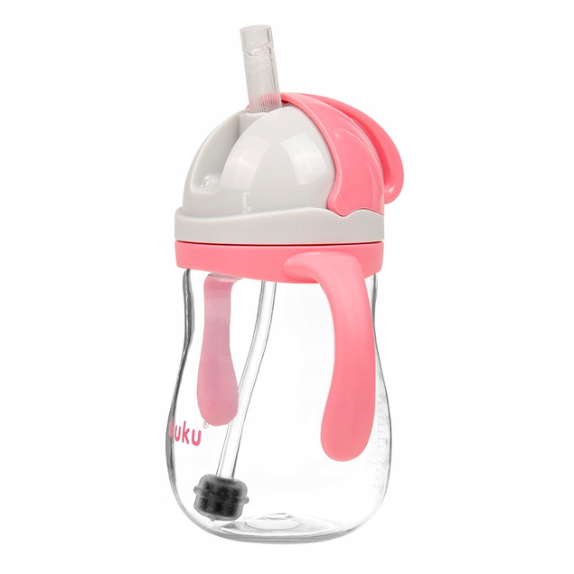 Kubek niekapek Akuku różowy 280ml
