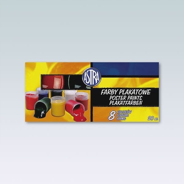 Farby plakatowe 8kol 20ml ASTRA