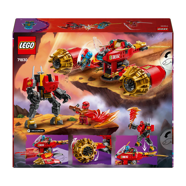 Klocki LEGO Ninjago 71830 Burzowy Jeździec-Mech Kaia 2w1 Ruchome Części