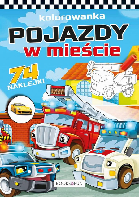 Kolorowanka Pojazdy W Mieście + Naklejki BooksAndFun
