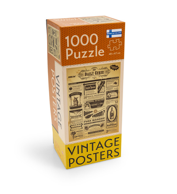 Puzzle 1000 Tactic Vintage Daily Curse Plakat Retro