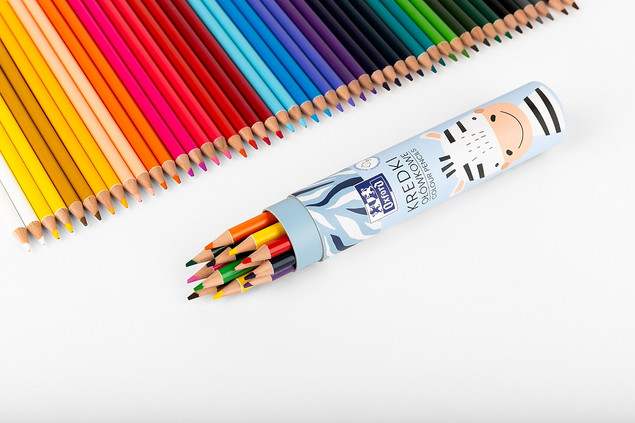 Kredki Ołówkowe Oxford Kids w Tubie 12 Kolorów Zajączek