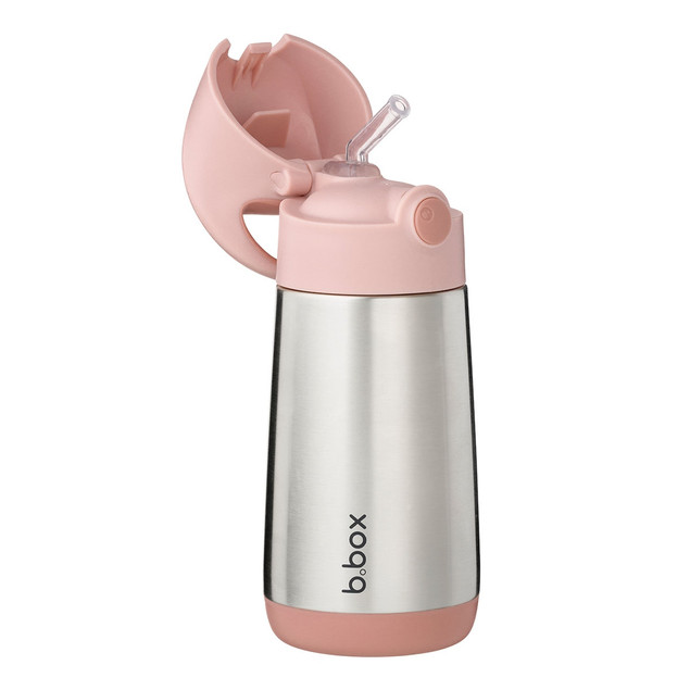 B.box Termos Butelka do Picia ze Słomką 350 ml - Blush Crush