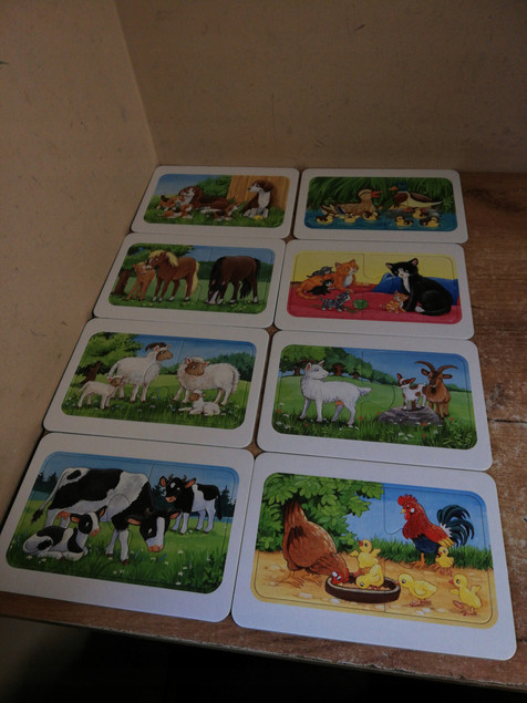 Puzzle Ravensburger 9 elementów Zvířecí rodiny 2 lata +