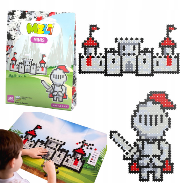 KLOCKI MELI MINIS ZAMEK 2w1 500 el. Thematic – Buduj i Układaj