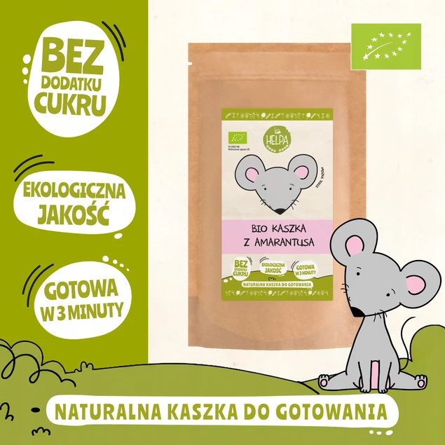 Bio Kaszka z Amarantusa 200 g HELPA eko, bez dodatku cukru, bezmleczna_2
