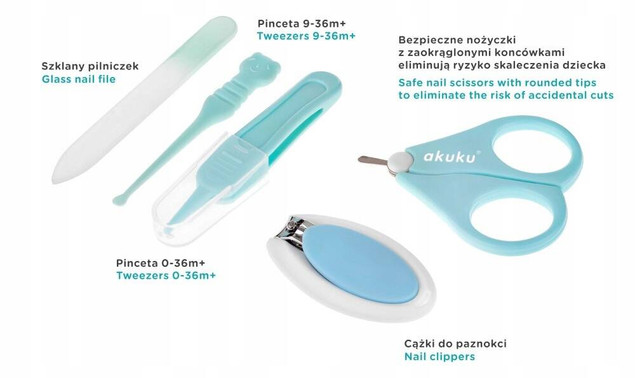 Zestaw do paznokci niemowląt Akuku