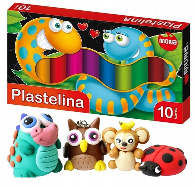 MONA- PLASTELINA 10KOL. 0036