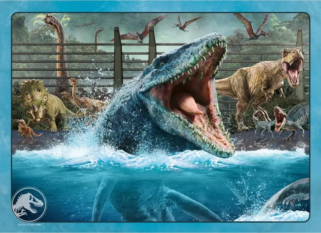 Puzzle 4x100 Jurassic World Bumper Pack Ravensburger Dinozaury